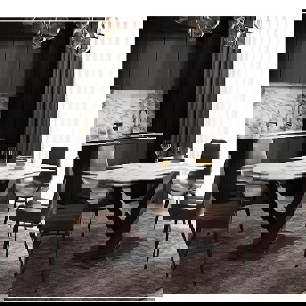 Sanders Dining Table, Sintered Stone, Grey 160cm, Clearance-Weilai Concept-Weilai Concept