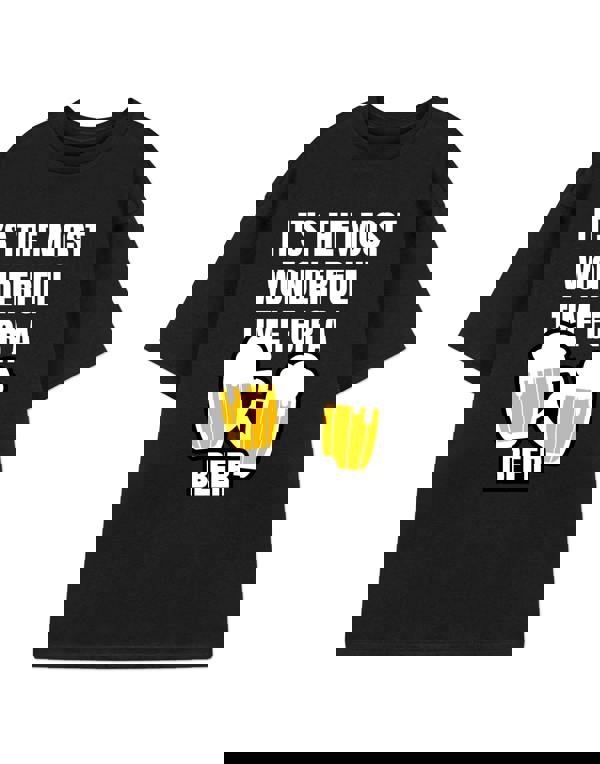 Show Me The Merch Unisex Black Beer Short Sleeved T-Shirt