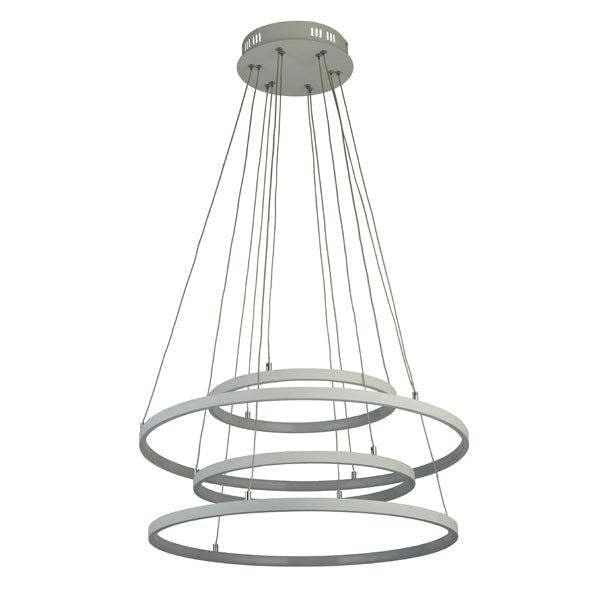 Pagazzi Lighting Gunnar 4 Band White LED Ceiling Pendant