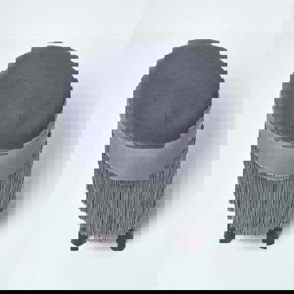 HOMESCAPES Warwick Velvet Footstool with Legs