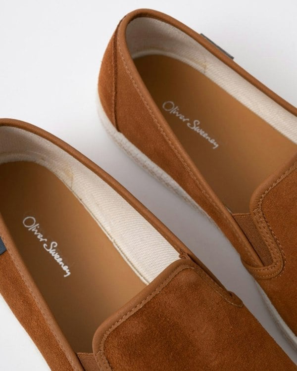 Oliver Sweeney Campomar Mens Suede Espadrilles - Tan