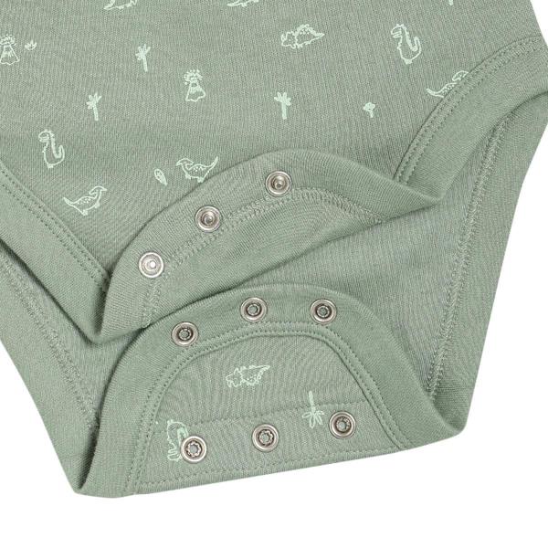 Mini Cuddles Baby Boys 3pk Dinosaur Print Bodysuits, Multicolour