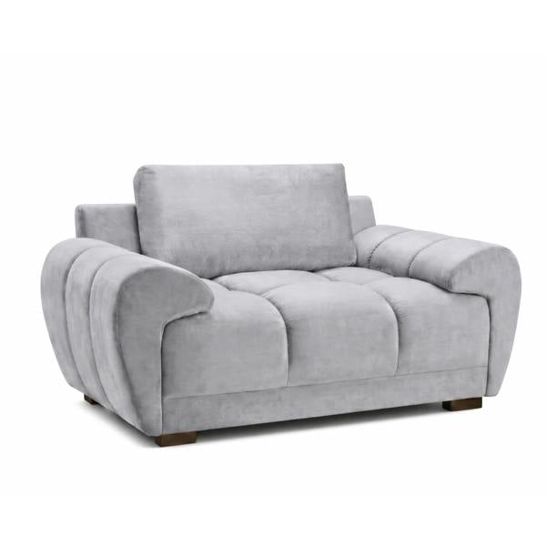 Furnishings For Less Zura Plush Velvet Large Armchair | Cream, Grey or Mocha