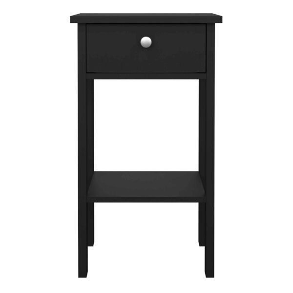 Wyld Haus Gossmere Matt Black Bedside Table 1 Drawer