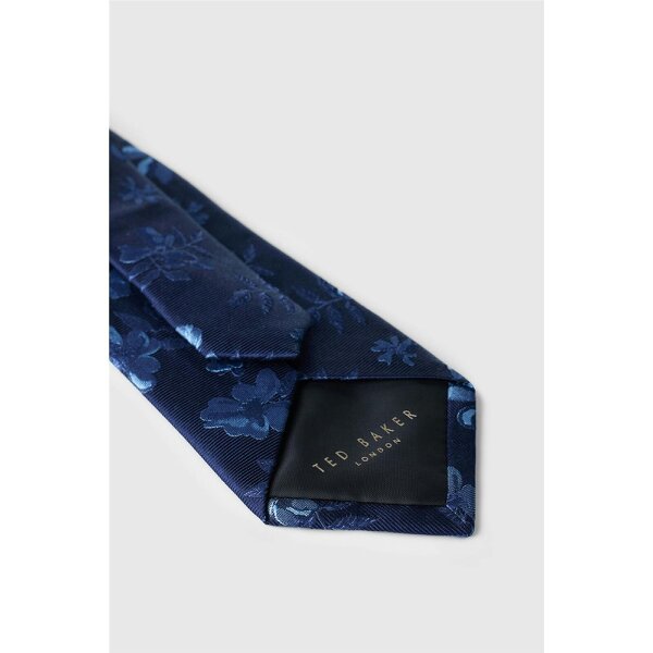 Ted Baker Navy Magnolia Floral Silk Tie