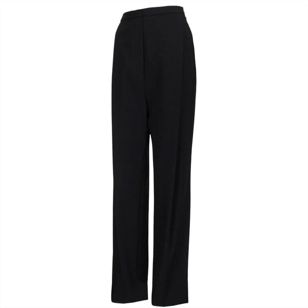 Ellery luxurious trousers in black twill wool deep tuck pleat