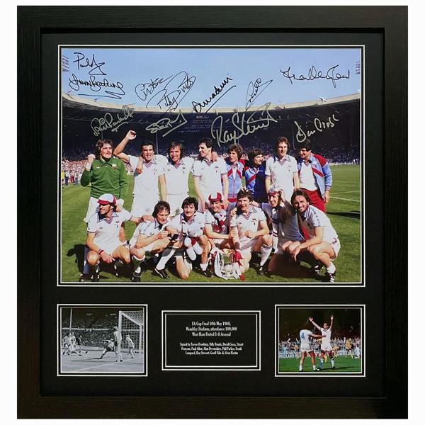 Unbranded West Ham United 1980 FA Cup Final photo signed by 11
