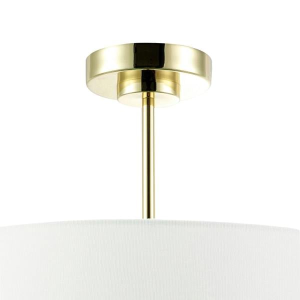 Chic Chandelier Semi Flush Ceiling Light in Polished Gold with Shade Image 5