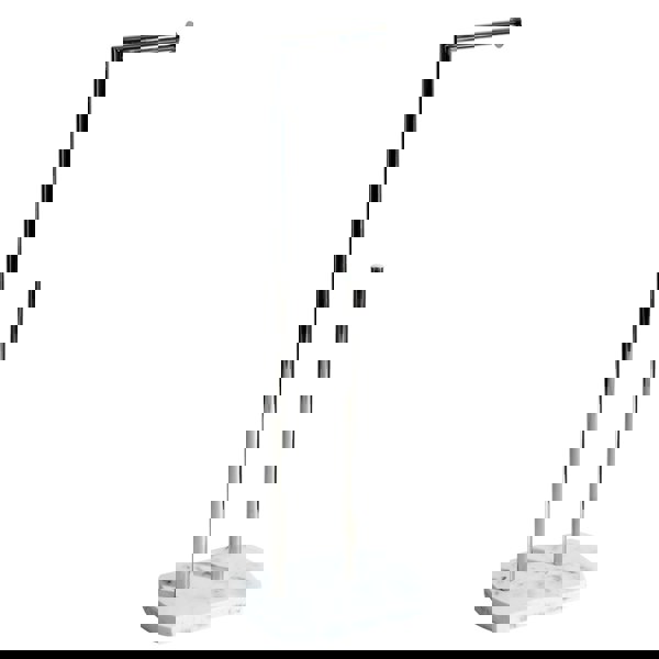 Showerdrape Octavia White Marble & Chrome Toilet Roll Holder & Spare Paper Holder Combination