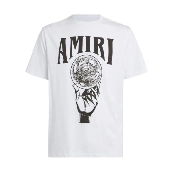 Amiri Crystal Ball Printed T-Shirt   in  White