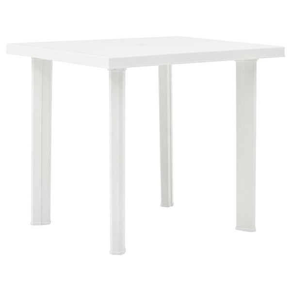 Berkfield Garden Table White 80x75x72 cm Plastic