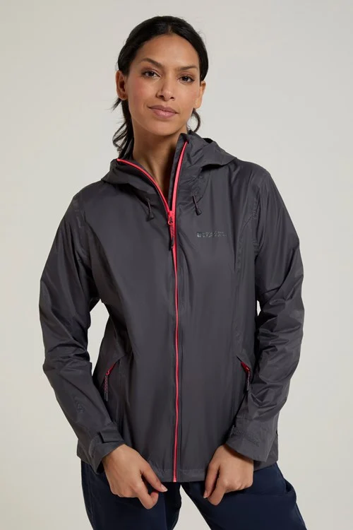 Mountain Warehouse Womens/Ladies Swerve Packaway Waterproof Jacket - Charcoal