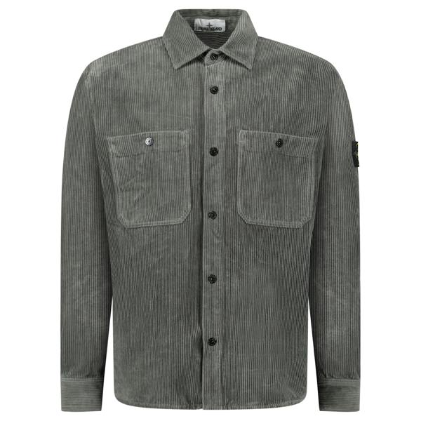 Stone Island Corduroy Overshirt Cement Grey - chancefashionco