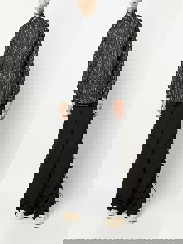 Palm Angels Monogram Parachute Pants Black - Supplied FashionPalm Angels