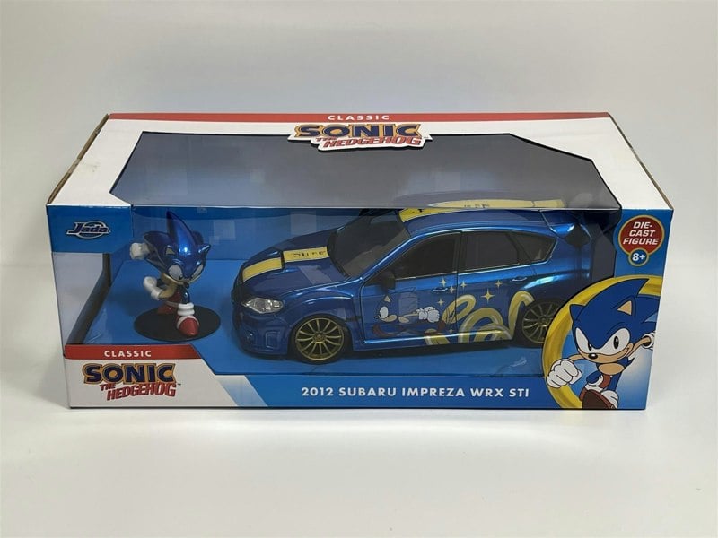 Jada Sonic The Hedgehog Figure and 2012 Subaru Impreza WRX STI 1:24 Jada 35871