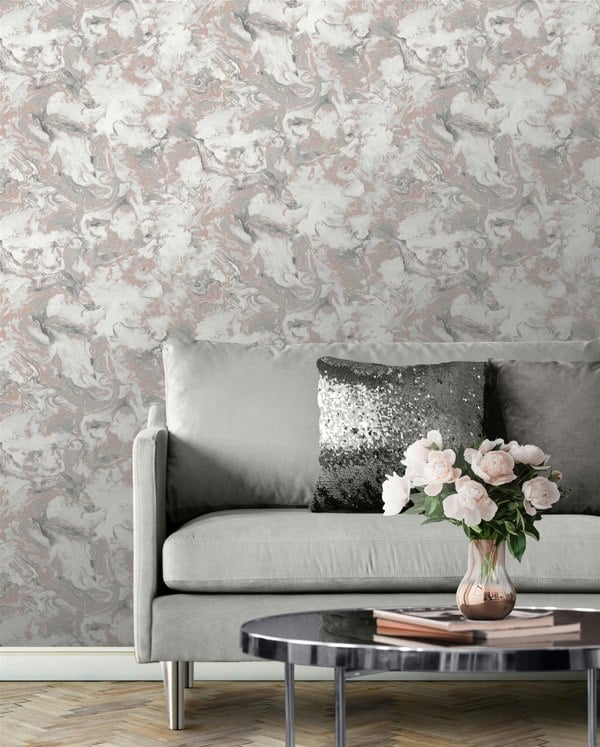 Muriva Elixir Marbled Geometric Wallpaper Roll