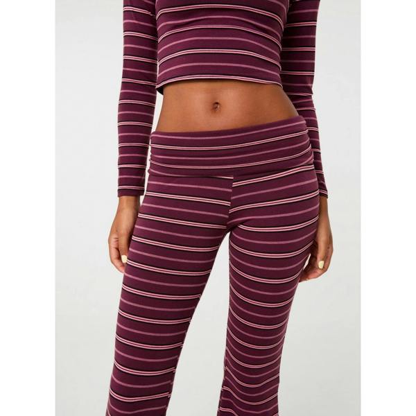 Pink Vanilla Stripe Foldover Trousers