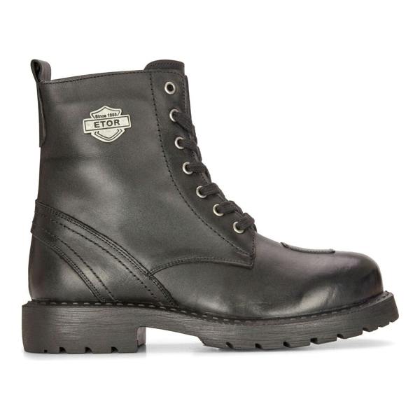 Infinity Leather Men's Leather Military Boots Black Combat Biker Motorcycle Punk Western Boot