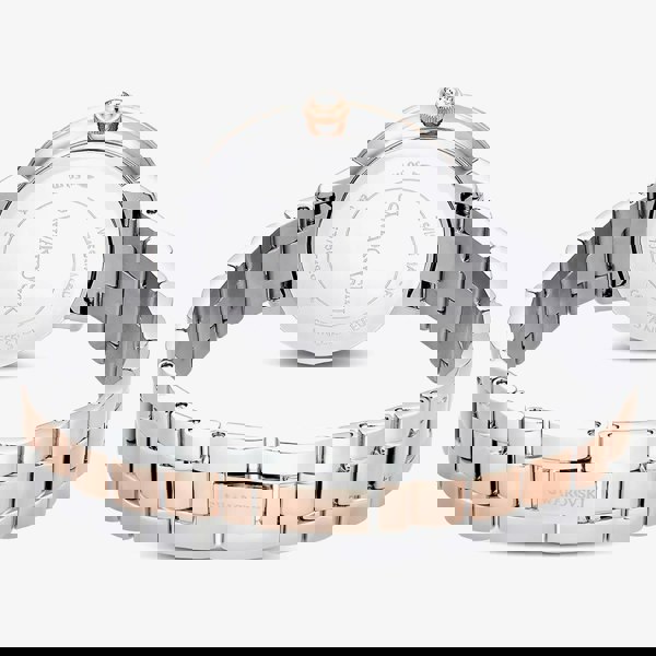 Swarovski Two Colour White Crystal Set Bracelet Watch 5715028