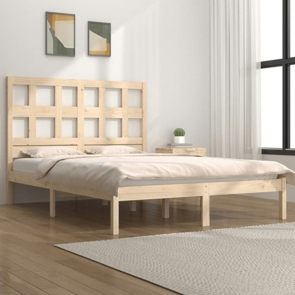 Berkfield Bed Frame Solid Wood Pine 120x190 cm Small Double