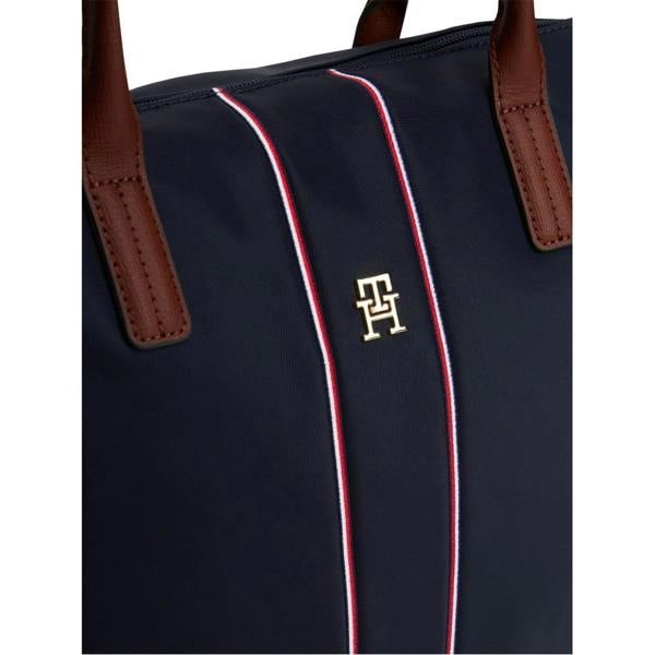 Tommy Hilfiger Popette Monogram Nylon Tote Bag - Blue - 