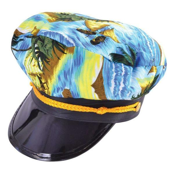 Bristol Novelty Unisex Adults Hawaiian Captain Hat - Multicoloured - 