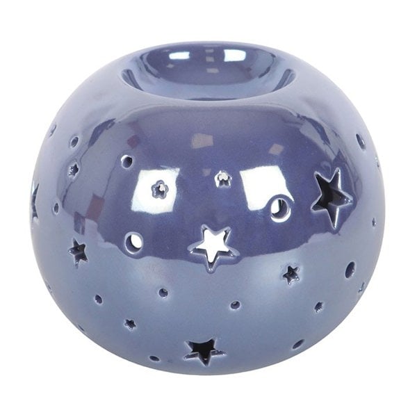 Serano Purple Iridescent Star Oil Burner and Wax Warmer