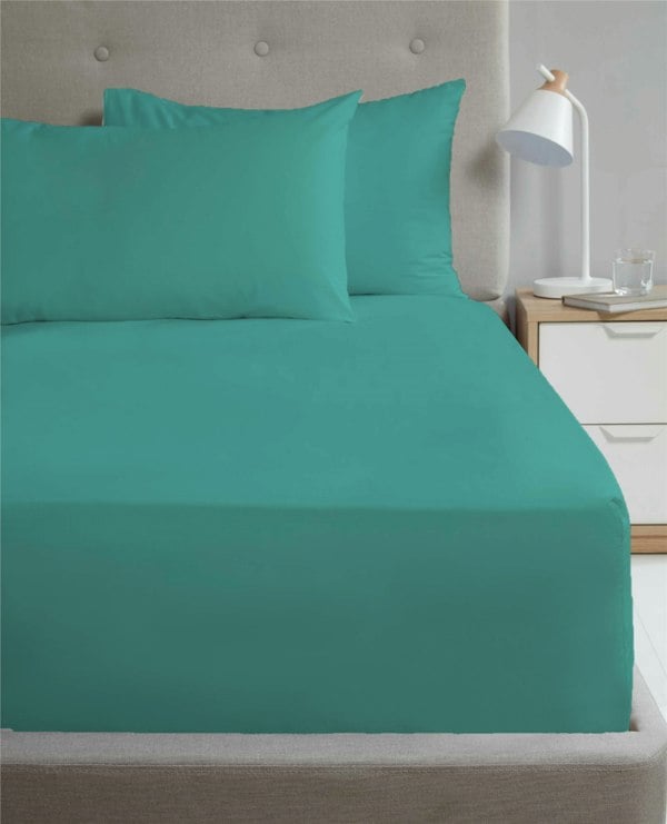 HomeSpace Direct Percale Extra Deep 16" Fitted Sheet