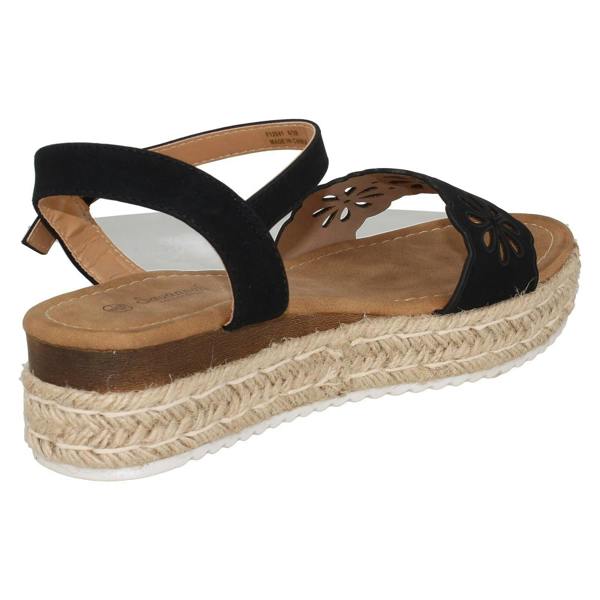 Savannah Ladies Savannah Mid Wedge Heel Wide Fit Sandals F12041