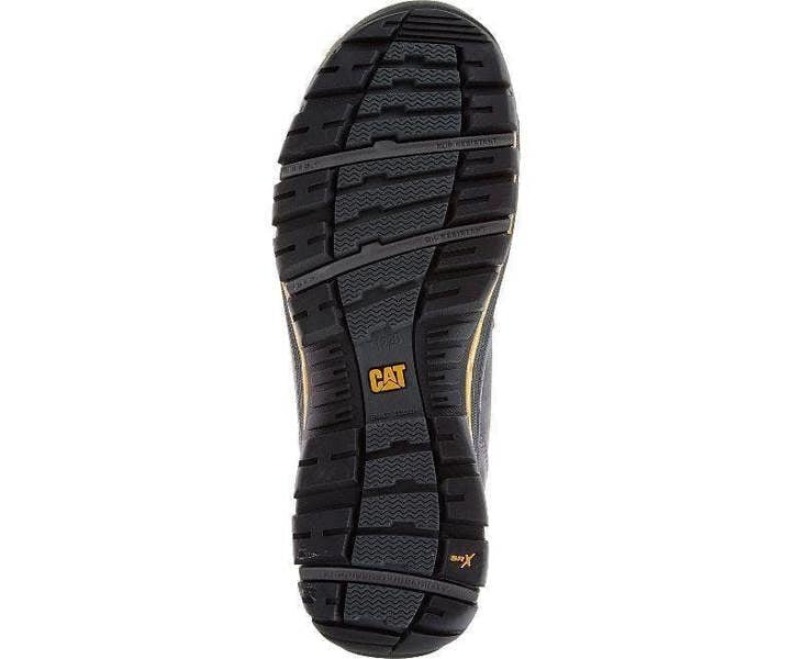 Caterpillar Munising Mens Composite Toe/Midsole S3 Water-Resistant Safety Boots, black sole with tread pattern.