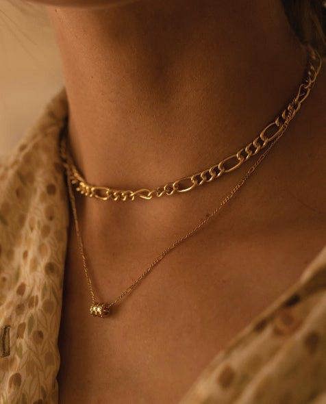 Thin 18K Gold Link Chain Necklace - Necklaces - Elk & Bloom