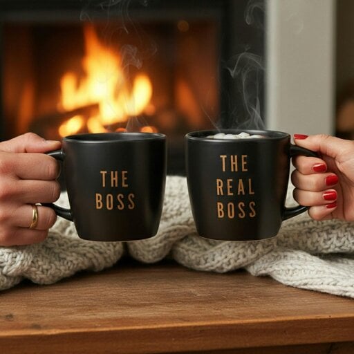 Kimm and Miller The Boss and The Real Boss Mug Duo Gift Set