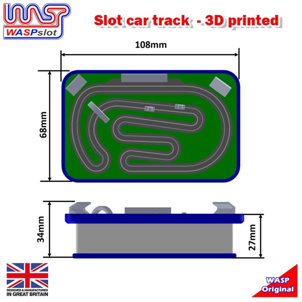 MCSlots Slot Car Trackside Scenery Slot Car Track Silver 1:32 Scale Wasp