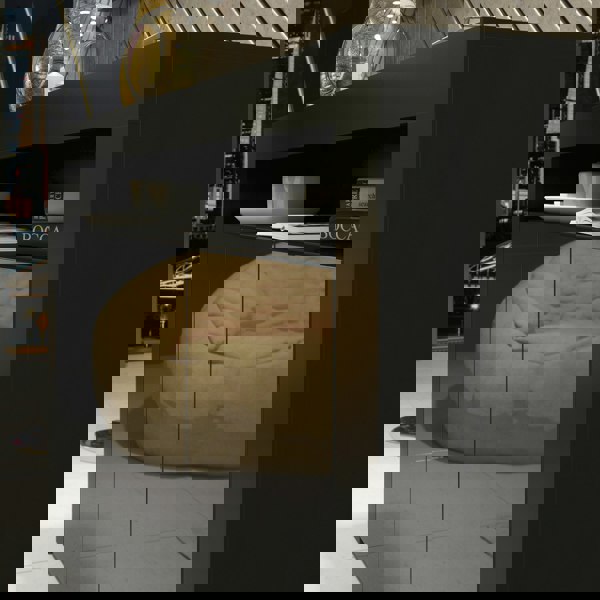 Mex Furniture Modern Sideboard 155cm – Black Matt Body with Black Gloss Doors