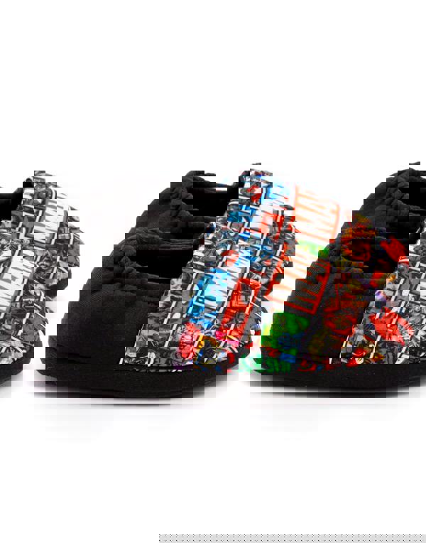 Marvel Boys Black Avengers Slip On Loafer Slippers