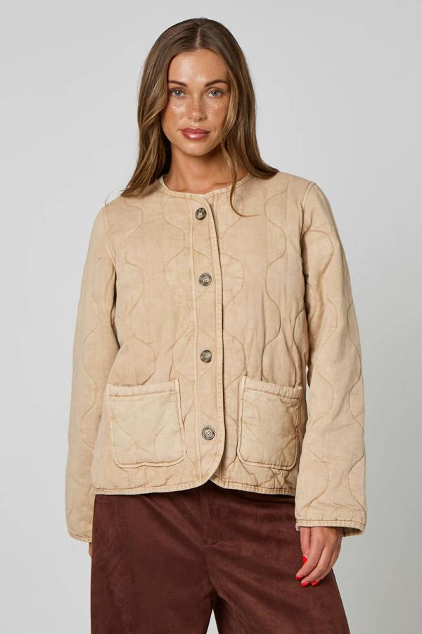 Urban Bliss Washed Quilted Coat