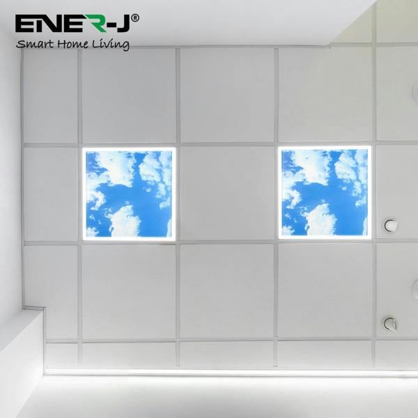 ENER-J SKY Cloud 2D with Borderline LED Backlit Panel, 60x60cms, 40W, 2pcs pack