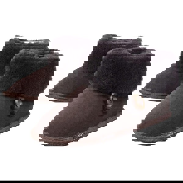 Cotswold Wotton Leather Women's Chocolate Slippers