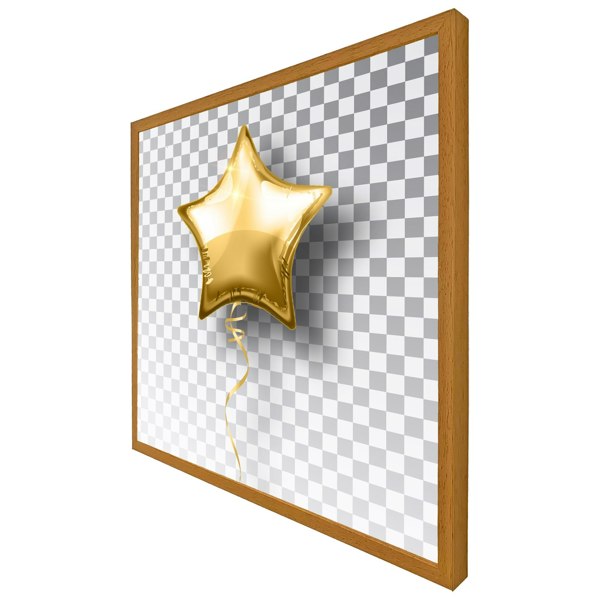 Benjamin Tate Design Golden star balloon (Picture Frame)