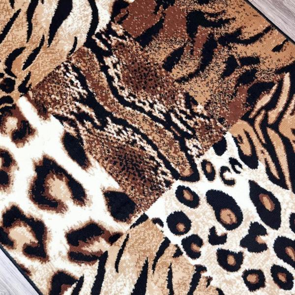 Viva Rugs Animal Print Rug Large Small Soft Safari Africa Patchwork Living Room Carpet