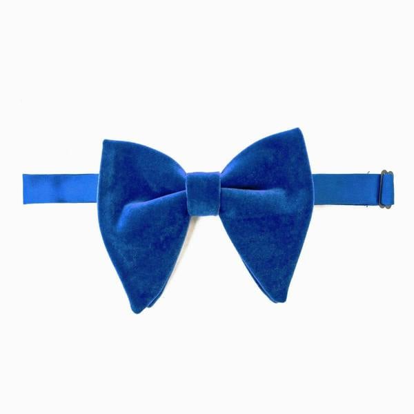 Royal blue large size butterfly bow tie by PAMONI, featuring a classic butterfly shape and elegant design.