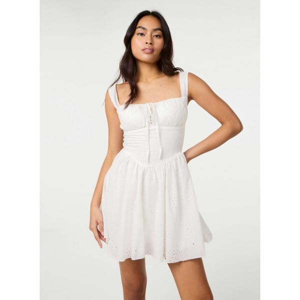 Pink Vanilla Broderie Skater Dress