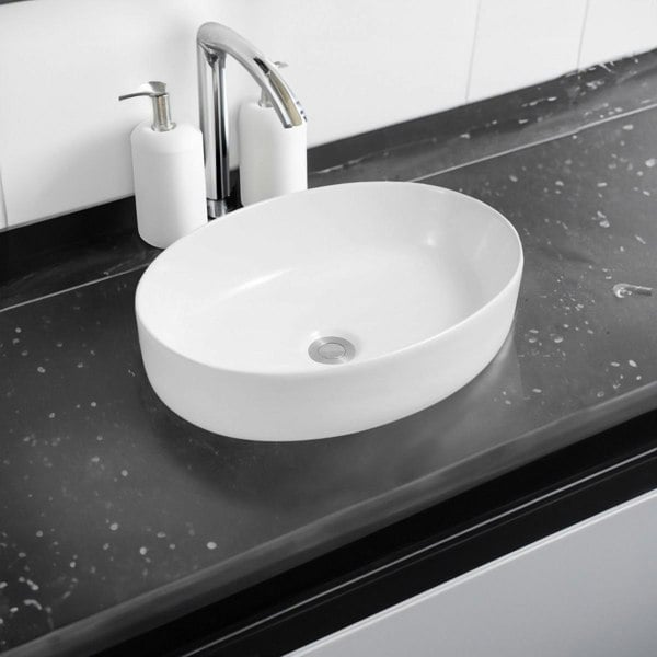 Limoge 7853 Ceramic Vert Oval Countertop Basin