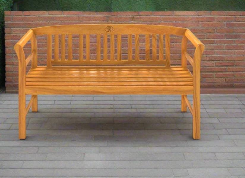 Modcraft 3 Seater Wooden Garden Bench with Armrest - 158cm