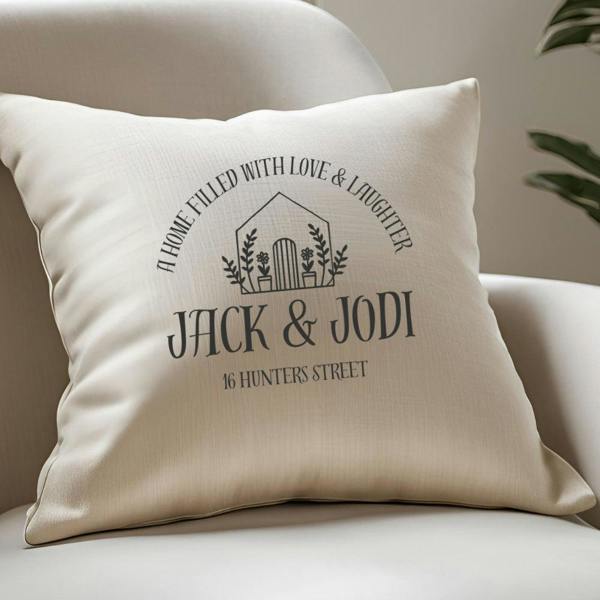Personalised Little New Home Cushion