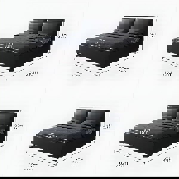 Vanessa King Size / Super King Size Bed, Black-Weilai Concept-Weilai Concept