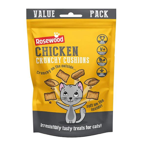 Rosewood Crunchy Cushions Chicken Cat Value Pack (200g)