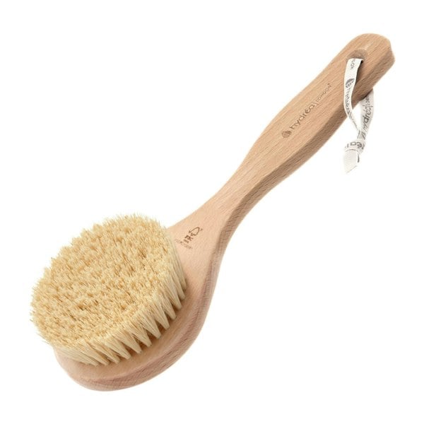 Close-up of Classic Short Handled Vegan Body Brush with Cactus Bristles