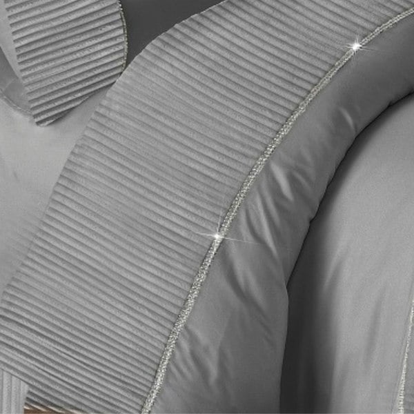 HomeSpace Direct Egyptian Cotton Duvet Cover Set 400 Thread Count Satin Stripe