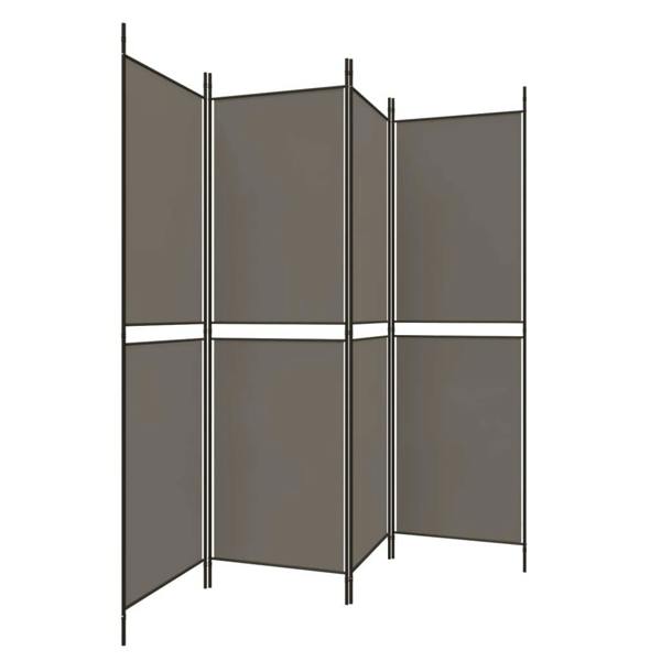 Berkfield 4-Panel Room Divider Anthracite 200x220 cm Fabric